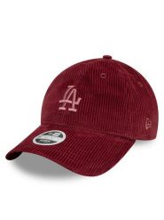 New Era Czapka z daszkiem Los Angeles Dodgers Cord 9Twenty 60595359 Bordowy. Czerwone czapki z daszkiem damskie New Era, bez wzorów, z bawełny. Za 99.99 zł.