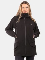 Kilpi Płaszcz funkcyjny "Ayra" w kolorze czarnym rozmiar: 38. Czarne płaszcze damskie Kilpi, m, bez wzorów, bez kaptura. Za 391.99 zł.