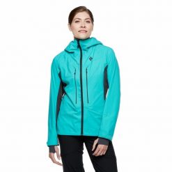Kurtka softshellowa damska Black Diamond DAWN PATROL HYBRID SHELL. Niebieskie kurtki damskie Black Diamond, na zimę, s, bez wzorów, bez kaptura. Za 874.99 zł.
