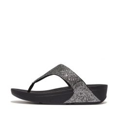 Sandały damskie FitFlop Lulu Toe Post - Glitterball. Żółte sandały damskie FIT FLOP, bez wzorów, z materiału, bez obcasa, bez zapięcia. Za 432.00 zł.