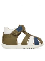 Geox Sandały B Sandal Macchia B254VA 08554 C3203 Zielony. Zielone sandały chłopięce Geox, ze skóry, bez zapięcia. Za 139.99 zł.