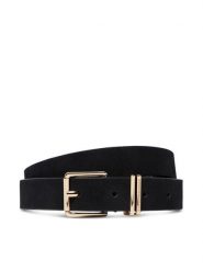Tommy Hilfiger Pasek Th Square 2.5 Nb AW0AW19143 Czarny. Czarne paski damskie Tommy Hilfiger, bez wzorów, ze skóry. Za 229.99 zł.