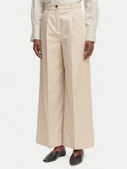 Marella Spodnie palazzo Aceri 2615131071 Beżowy Wide Leg. Brązowe spodnie materiałowe damskie Marella, bez wzorów, z materiału. Za 539.99 zł.