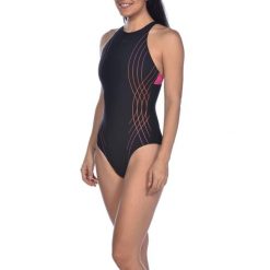 Strój kąpielowy damski jednoczęściowy sportowy Arena Bodylift Elisa. Czarne stroje jednoczęściowe Arena, bez wzorów. Za 191.98 zł.