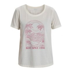 Koszulka z krótkim rękawem dla Kobiety SURFCLASSIC Biały. Białe koszulki sportowe damskie Roxy, m, bez wzorów, z dzianiny, bez ramiączek. Za 109.99 zł.
