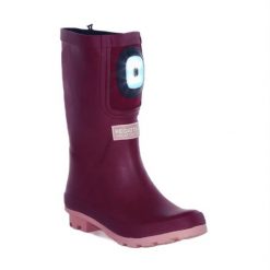 Kalosze turystyczne damskie Regatta Fairweather Shine z oświetleniem. Brązowe kalosze damskie Regatta, bez wzorów. W wyprzedaży za 189.00 zł.