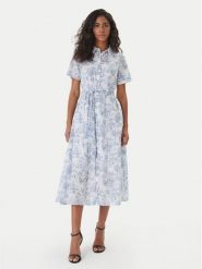 Barbour Sukienka koszulowa LDR0979BL28 Niebieski Regular Fit. Niebieskie sukienki damskie Barbour, bez wzorów, z bawełny, bez ramiączek. Za 629.99 zł.