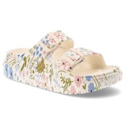 Klapki damskie Laura Vita, na platformie dwa regulowane paski lekka podeszwa komfortowy fason casualowy styl, beżowe, 01 LTY25-001. Brązowe klapki damskie LAURA VITA, bez wzorów, bez obcasa, na platformie, bez zapięcia. Za 134.90 zł.