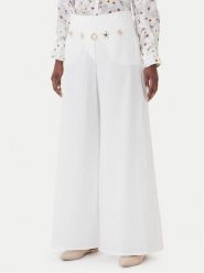 Marella Spodnie materiałowe Gala 2613131122 Biały Wide Leg. Białe spodnie materiałowe damskie Marella, bez wzorów, z bawełny. Za 1,034.99 zł.