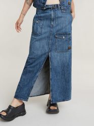 G-Star Spódnica dżinsowa w kolorze niebieskim rozmiar: W29. Niebieskie spódnice damskie G-Star, na co dzień, z aplikacjami, z bawełny, retro, maxi. Za 228.38 zł.