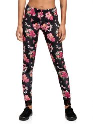 Pussy Deluxe Legginsy "Hawaii" w kolorze czarno-różowym rozmiar: M. Czarne legginsy damskie Pussy Deluxe, m, bez wzorów, z koronki. Za 79.03 zł.