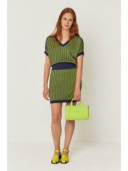 SKFK Spódnica "Bine" w kolorze zielono-granatowym rozmiar: 38. Niebieskie spódnice damskie SKFK, bez wzorów, z bawełny, mini. Za 173.99 zł.