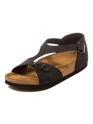 Comfortfusse Skórzane sandały w kolorze czarnym rozmiar: 38. Czarne sandały damskie Comfortfüße, bez wzorów, z otwartym noskiem, bez obcasa, bez zapięcia. Za 294.95 zł.