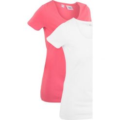 Długi shirt z napisem (2 szt.). Zielone koszulki sportowe damskie bonprix, bez wzorów, bez ramiączek. Za 82.99 zł.