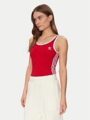 Adidas Body adicolor 3-Stripes JD4632 Czerwony Slim Fit. Czerwone body i gorsety Adidas, bez wzorów, z bawełny. Za 119.99 zł.