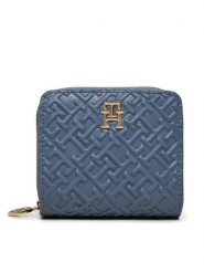 Tommy Hilfiger Portfel Distinct AW0AW16580 Niebieski. Niebieskie portfele damskie Tommy Hilfiger, bez wzorów, ze skóry. Za 349.99 zł.