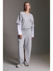 Cotton Candy Bluza w kolorze jasnoszarym rozmiar: XL. Szare bluzy damskie Cotton Candy, xl, bez wzorów, bez kaptura. Za 161.34 zł.