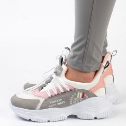 Białe sneakersy damskie Vinceza 8771. Brązowe obuwie sportowe damskie VINCEZA, ze skóry, bez zapięcia. Za 189.00 zł.