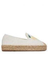 DeeZee Espadryle 8-807-2 Biały. Białe espadryle damskie DeeZee, bez wzorów, z materiału, bez obcasa. Za 119.99 zł.