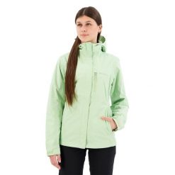 Kurtka przeciwdeszczowa damska Columbia Pouring Adventure II Jacket z kapturem. Zielone kurtki damskie Columbia, xs, bez wzorów, z kapturem. Za 315.00 zł.
