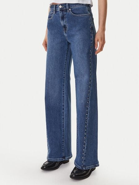 DKNY Jeansy DJ6M4228 Niebieski Wide Leg. Niebieskie jeansy damskie DKNY. Za 371.99 zł.