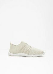 Buty barefoot z elastyczną podeszwą. Niebieskie obuwie sportowe casual damskie bonprix, bez zapięcia. Za 124.99 zł.