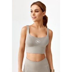 Stanik top sportowy treningowy szybkoschnący Rough Radical Sports Bra Hamptons. Brązowe biustonosze sportowe damskie ROUGH RADICAL, bez wzorów. W wyprzedaży za 110.41 zł.