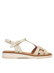 Pikolinos Sandały Roquetas W9B-0789C1 Biały. Białe sandały damskie Pikolinos, bez wzorów, ze skóry, bez obcasa, na płaskiej podeszwie, bez zapięcia. Za 559.99 zł.