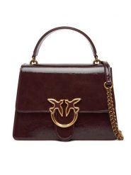 PINKO Torebka Love One Top Handle Classic Light PE 25 PLTT 100066 A1UV Y1HQ Bordowy. Czerwone torebki klasyczne damskie Pinko, ze skóry, bez dodatków. Za 979.99 zł.