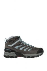 Buty turystyczne damskie Scarpa Moraine Mid GTX. Niebieskie obuwie trekkingowe damskie Scarpa, z gore-texu, bez zapięcia. Za 653.39 zł.