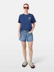 Scotch & Soda Koszulka w kolorze niebieskim rozmiar: XS. Niebieskie koszulki damskie Scotch & Soda, xs, bez wzorów, z bawełny, bez kołnierzyka, bez ramiączek. Za 56.79 zł.