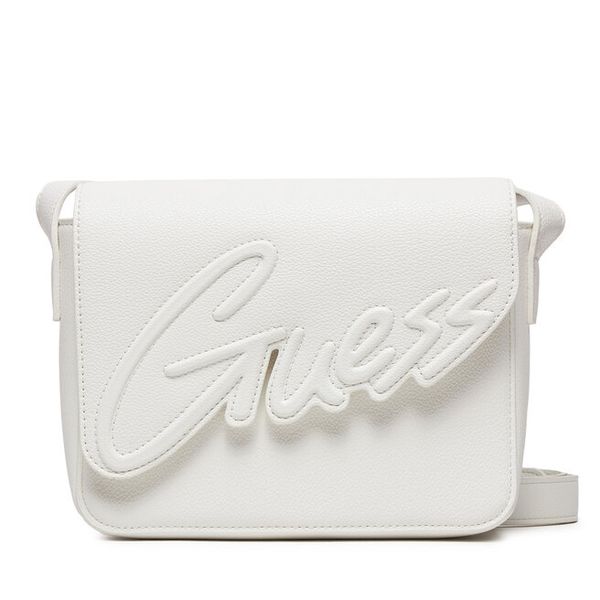 Torebka Guess. Białe listonoszki damskie Guess, z aplikacjami, bez dodatków. Za 189.99 zł.