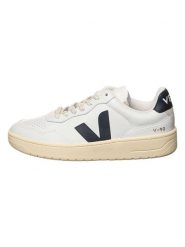 Veja Skórzane sneakersy "V 90" w kolorze biało-czarnym rozmiar: 49. Białe obuwie sportowe damskie Veja, bez zapięcia. Za 569.95 zł.