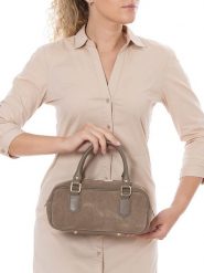 Lia Biassoni Skórzana torebka "Suede" w kolorze szarobrązowym - 27 x 14 x 12 cm rozmiar: onesize. Brązowe torebki klasyczne damskie Lia Biassoni, z materiału, przez ramię, bez dodatków. Za 260.99 zł.