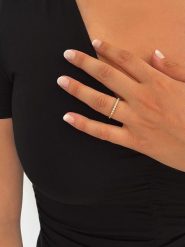 Les Petites Précieuses Pozłacany pierścionek z cyrkonią rozmiar: 52. Żółte pierścionki damskie Les Petites Précieuses, z cyrkonią, pozłacane. Za 100.45 zł.