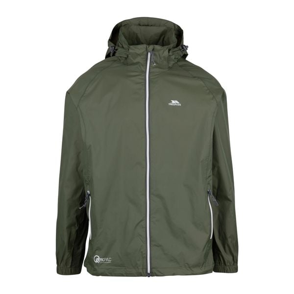 Kurtka Unisex Qikpac X Rozpinana. Zielone kurtki damskie Trespass, xl, bez wzorów, z poliesteru, bez kaptura. Za 340.99 zł.