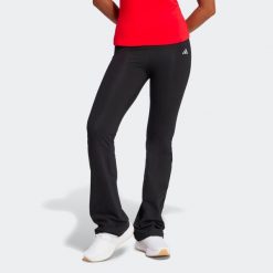 Legginsy fitness damskie ADIDAS flare. Czarne legginsy damskie Adidas, s, bez wzorów, z bawełny. Za 119.99 zł.