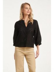 Smashed Lemon Bluzka w kolorze czarnym rozmiar: 3XL. Czarne bluzki damskie Smashed Lemon, xl, bez wzorów, z bawełny, bez kołnierzyka, bez ramiączek. Za 194.95 zł.