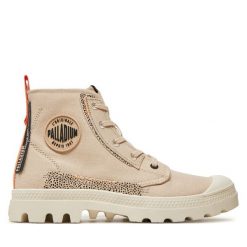 Trampki Palladium. Brązowe trampki damskie Palladium, bez wzorów, bez zapięcia. Za 359.99 zł.