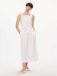 Max Mara Leisure Sukienka letnia Panfilo 2416221068 Biały Regular Fit. Białe sukienki damskie Max Mara Leisure, bez wzorów, z bawełny, bez ramiączek. Za 649.99 zł.