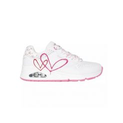 Adidasy Skechers Uno - Twin Hearts, Kobiety. Białe obuwie sportowe damskie Skechers, ze skóry ekologicznej, bez zapięcia, trekkingowe. Za 590.00 zł.
