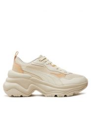 Puma Sneakersy Cilia Wedge 393915 11 Beżowy. Brązowe obuwie sportowe damskie Puma, ze skóry, bez zapięcia. Za 220.99 zł.