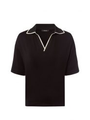 Opus Damska koszulka polo - Soffice Kobiety wiskoza czarny jednolity, 38. Czarne koszulki damskie Opus, uniwersalny, bez wzorów, z materiału, bez kołnierzyka, bez ramiączek. Za 299.95 zł.