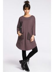 Be Wear Sukienka w kolorze ciemnoszarym rozmiar: XXL/3XL. Czarne sukienki damskie Be Wear, bez wzorów, bez ramiączek. Za 41.39 zł.