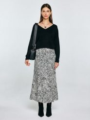 BIG STAR Spódnica "Arcelia" w kolorze biało-czarnym rozmiar: S. Białe spódnice damskie Big Star, na co dzień, s, bez wzorów, z wiskozy, retro, maxi. Za 114.99 zł.