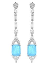 Luxenter Srebrne kolczyki-wkrętki z kwarcem i cyrkoniami rozmiar: onesize. Szare kolczyki damskie Luxenter, z cyrkonią, srebrne. Za 304.99 zł.