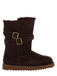 NICEBAY Skórzane kozaki zimowe "Mells Waterproof" w kolorze brązowym rozmiar: 36. Brązowe kozaki damskie NICEBAY, na zimę, z materiału, bez obcasa, bez zapięcia. Za 184.46 zł.