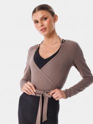 Carpatree Koszulka sportowa "Balletcore" w kolorze jasnobrązowym rozmiar: L. Brązowe koszulki sportowe damskie Carpatree, l, bez wzorów, bez ramiączek, outdoorowe. Za 84.21 zł.