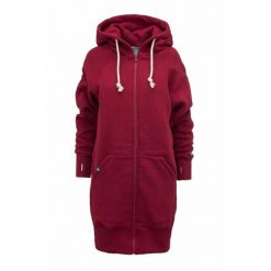 Bluza sportowa rozpinana z kapturem damska DEEP TRIP Luzak. Czerwone bluzy damskie DEEP TRIP, l, bez wzorów, z bawełny, z kapturem. Za 389.00 zł.
