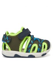 Geox Sandały B Sandal Multy B450FB 014CE CE3F4 M Khaki. Brązowe sandały chłopięce Geox, z materiału, bez zapięcia. Za 139.99 zł.